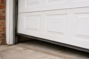 image of crooked garage door